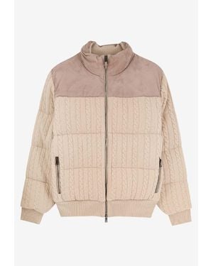 BOSS Heat Wool And Cashmere Jacket - Natural