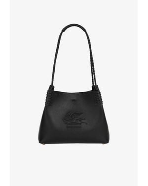 Etro Small Libra Calf Leather Shoulder Bag - Black