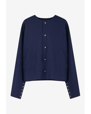Celine Gabardine Casual Jacket - Blue