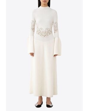 Chloé Wool-Blend Maxi Dress - Natural