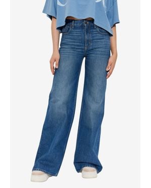 Chloé Wide-Leg Buttoned Jeans - Blue