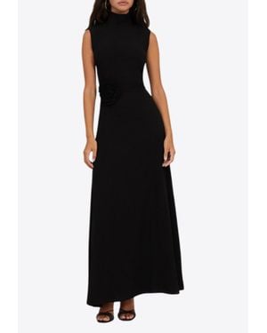 ROTATE BIRGER CHRISTENSEN High-Neck Viscose Maxi Dress - Black