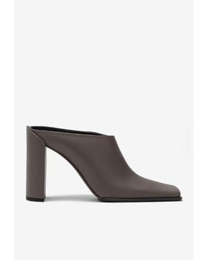 Alaïa 90 Square-Toe Mules - Gray