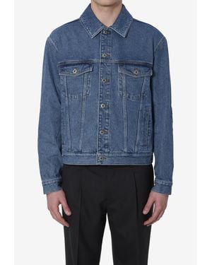 Loewe Anagram Denim Trucker Jacket - Blue