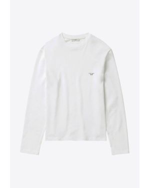 1989 STUDIO Logo Embroidered Long-Sleeved T-Shirt - White