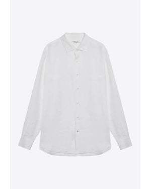 Loro Piana André Long-Sleeved Linen Shirt - White