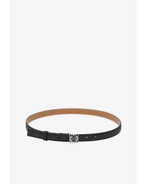 Loewe Anagram Grained Leather Belt - White