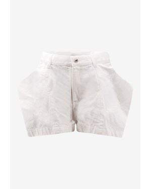 Sacai Mini Buttoned Shorts - White
