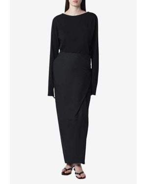 Our Legacy Twisted Jersey Maxi Dress - Black