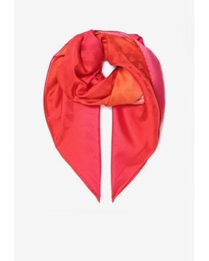 Prada Fuchsia Printed Foulard - Red