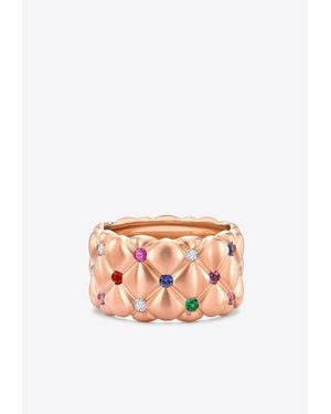 Faberge Treillage Wide Ring - White