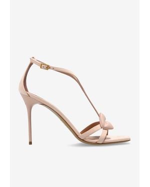 Balmain 100 Leather Lip Sandals - Natural