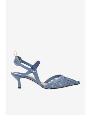 Fendi Colibrì Lite 55 Slingback Mesh Court Shoes - Blue
