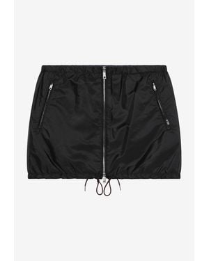 Prada Elasticated Mini Skirt - Black