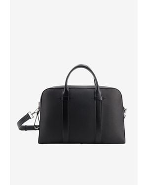 Tom Ford Pebbled Leather Briefcase - Black