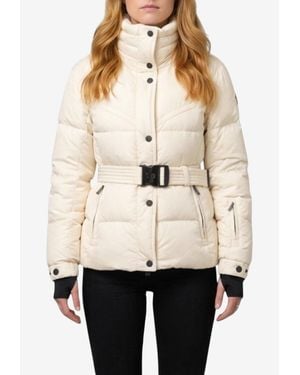 Moncler Karashi Belted Down Jacket - Natural