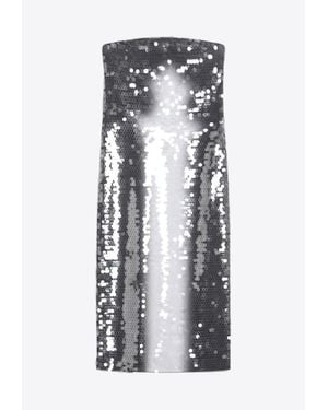 ワンピース Sportmax Midi Dress With Gradient Sequin Effect Sportmax Midi Dress With Gradient Sequin Effect in Blue | Lyst
