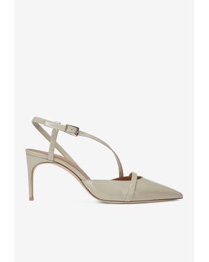 Malone Souliers Valeria 70 Patent Leather Pumps - White