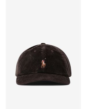 Polo Ralph Lauren Corduroy Pony Baseball Cap - Black