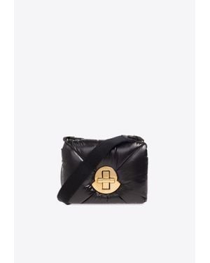 Moncler Mini Puf Calf Leather Crossbody Bag - White