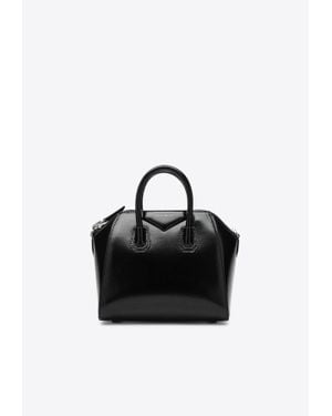Givenchy Mini Antigona Leather Top Handle Bag - Black