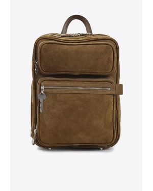 Acne Studios Gym Suede Backpack - Brown