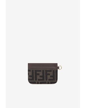 Fendi Ff Jacquard Cardholder - White