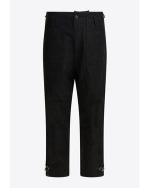Needles Over Pants With Hem-Straps - Black