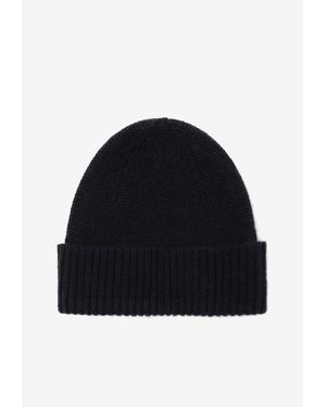 Roberto Collina Cashmere And Alpaca Ribbed Beanie - Blue