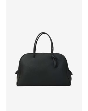 Jacquemus Grand Turismo Grained Leather Bowling Bag - Black