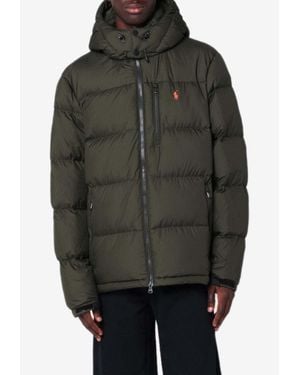Polo Ralph Lauren Logo Embroidered Down Jacket - Gray