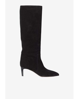 Paris Texas Stiletto 60 Suede Knee-High Boots - Black