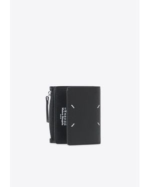Maison Margiela Four Stitches Tri-Fold Wallet - Black