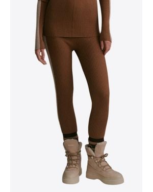 Varley Aiden High-Rise Knit Leggings - Brown