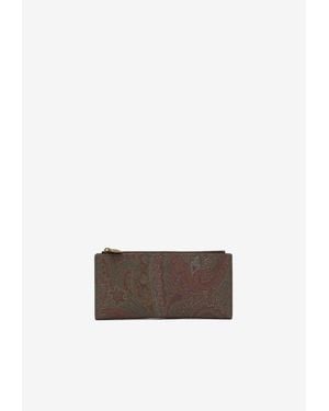 Etro Arnica Paisley Jacquard Wallet - White