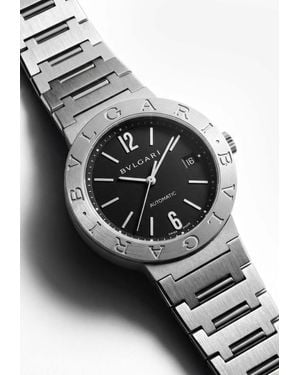 BVLGARI Iconic 38Mm Stainless Steel Watch - Gray