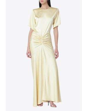 ANDAMANE Iris Draping Maxi Dress - Natural
