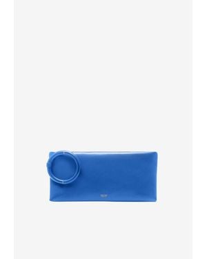 Tom Ford Aura Leather Clutch Bag - Blue