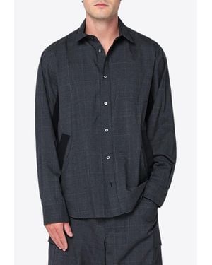 Sacai Wool Buttoned Shirt - Blue