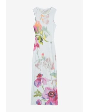 ワンピース LOEWE ASYMMETRICAL SILK FLORAL PRINT DRESS LOEWE Asymmetric floral-print silk dress | NET-A-PORTER