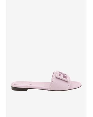 Fendi Tube Ff Baguette Flat Sandals - Pink