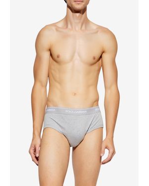 Dolce & Gabbana Three-Pack Multi-Color Briefs - Blue