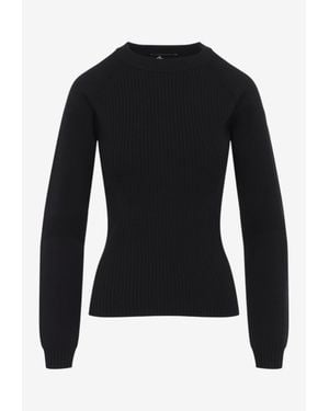 Moncler Wool Crewneck Sweater - Black