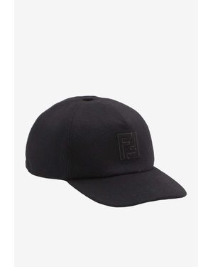 Fendi Ff Logo Baseball Cap - Black