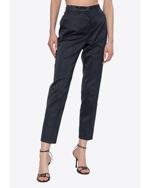 Etro Satin Tailored Slim Pants - Blue
