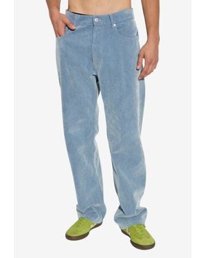 Moschino Straight-Leg Faded Jeans - Blue