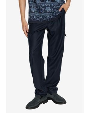 Etro Straight-Leg Cargo Pants - Blue