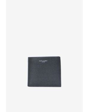 Saint Laurent East-West Leather Bi-Fold Wallet - White