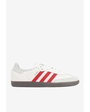 adidas Samba Og Leather Low-Top Sneakers - White