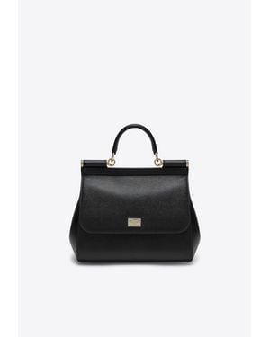 Dolce & Gabbana Large Sicily Top Handle Bag - Black
